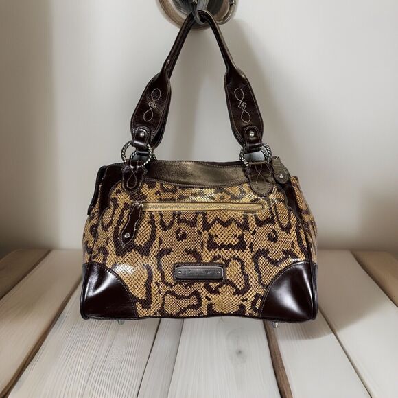 American West‎ Snakeskin Embossed Leather Purse Zip Magnetic Pocket Rare Limited - Picture 2 of 16